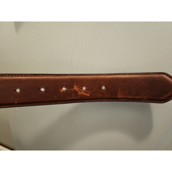 EUC DDD 3D WOMEN SILVER CONCHO WESTERN REAL LEATHER BELT WAIST 40 Southwestern main image 5
